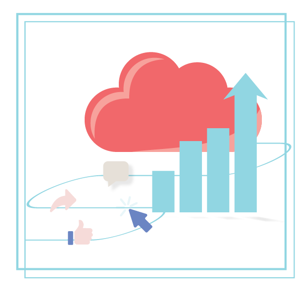 Imagen de gráfico e interacciones representa el servicio de análisis y optimización de Head in the Clouds